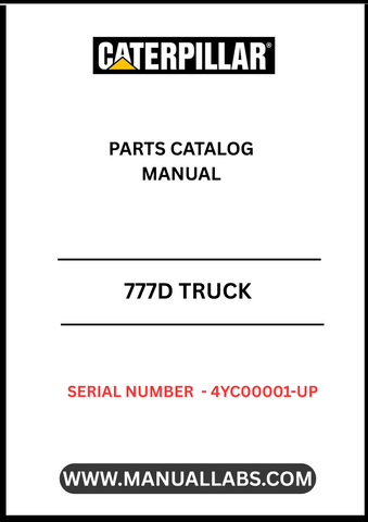 Discover the essential CAT 777D Truck Parts Catalog Manual, specifically designed for serial numbers 4YC00001 and up, powered by the robust 3508B engine. This comprehensive manual is your go-to resource for identifying and sourcing the right parts for your heavy-duty truck, ensuring optimal performance and longevity.