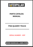Discover the essential CAT 777E Quarry Truck Parts Catalog Manual, specifically designed for serial number KDP. This comprehensive manual is your go-to resource for identifying and sourcing the right parts for your CAT 777E, ensuring optimal performance and longevity of your equipment.