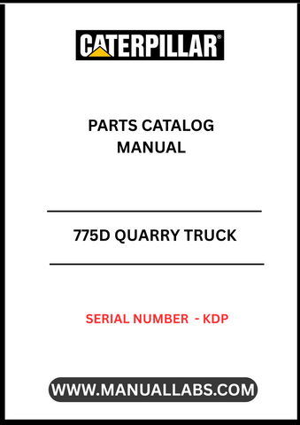 Discover the essential CAT 777E Quarry Truck Parts Catalog Manual, specifically designed for serial number KDP. This comprehensive manual is your go-to resource for identifying and sourcing the right parts for your CAT 777E, ensuring optimal performance and longevity of your equipment.
