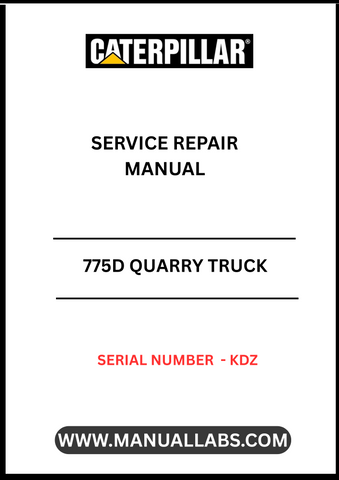 Unlock the full potential of your CAT 777E Quarry Truck with our comprehensive Service Repair Manual, specifically designed for serial number KDZ. This manual is an essential resource for operators and technicians, providing detailed insights into maintenance, troubleshooting, and repair procedures tailored to your equipment.