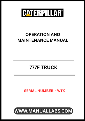 Discover the essential CAT 777F Truck Operation and Maintenance Manual, specifically designed for serial number WTK. This comprehensive guide is your go-to resource for understanding the intricate workings of your CAT 777F truck, ensuring optimal performance and longevity.