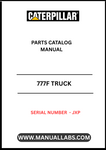 Discover the essential CAT 777F Truck Parts Catalog Manual, specifically designed for serial number JXP. This comprehensive guide is your go-to resource for identifying and sourcing the right parts for your CAT 777F truck, ensuring optimal performance and longevity.