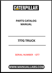 Discover the essential CAT 777G Truck Parts Catalog Manual, specifically designed for serial number GT7. This comprehensive manual serves as a vital resource for operators and maintenance professionals, providing detailed information on parts, specifications, and maintenance procedures.