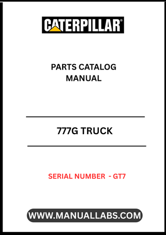 Discover the essential CAT 777G Truck Parts Catalog Manual, specifically designed for serial number GT7. This comprehensive manual serves as a vital resource for operators and maintenance professionals, providing detailed information on parts, specifications, and maintenance procedures.