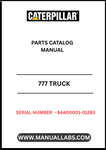 Discover the ultimate resource for maintaining and repairing your CAT 777 Truck with our comprehensive Parts Catalog Manual, specifically designed for serial numbers 84A00001-01283 and powered by the robust D348 engine. This manual is an essential tool for technicians and operators alike, providing detailed diagrams and specifications to ensure you have the right parts at your fingertips.
