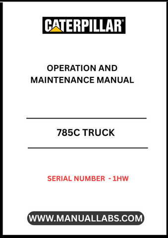 Discover the essential CAT 785C Truck Operation and Maintenance Manual, specifically designed for serial number 1HW. This comprehensive guide is your go-to resource for understanding the intricacies of operating and maintaining your CAT 785C truck, ensuring optimal performance and longevity.