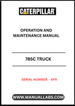 Discover the essential CAT 785C Truck Operation and Maintenance Manual, specifically designed for serial number APX. This comprehensive guide is your go-to resource for understanding the intricacies of operating and maintaining your CAT 785C truck, ensuring optimal performance and longevity.