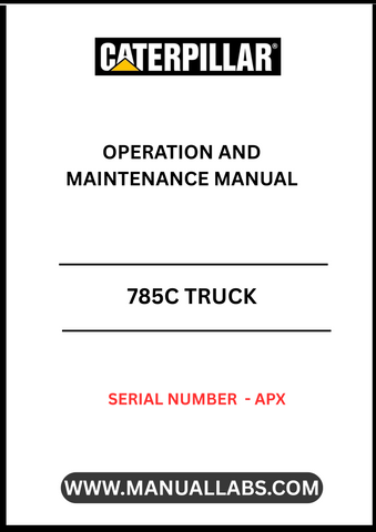 Discover the essential CAT 785C Truck Operation and Maintenance Manual, specifically designed for serial number APX. This comprehensive guide is your go-to resource for understanding the intricacies of operating and maintaining your CAT 785C truck, ensuring optimal performance and longevity.