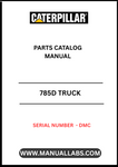 Discover the essential CAT 785D Truck Parts Catalog Manual, specifically designed for serial number DMCP. This comprehensive guide is your go-to resource for identifying and sourcing the right parts for your CAT 785D truck, ensuring optimal performance and longevity.