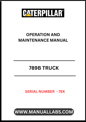 Discover the essential CAT 789B Truck Operation and Maintenance Manual, specifically designed for serial number 7EK. This comprehensive guide is your go-to resource for understanding the intricate workings of your CAT 789B truck, ensuring optimal performance and longevity.