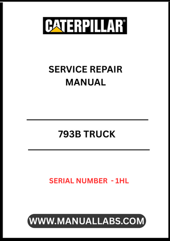 Unlock the full potential of your CAT 793B Truck with the comprehensive Service Repair Manual, specifically designed for serial number 1HL. This essential guide provides detailed insights into maintenance, troubleshooting, and repair procedures, ensuring your equipment operates at peak performance.
