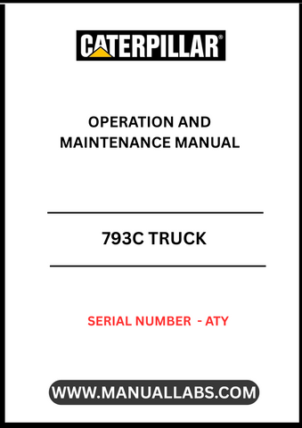 Discover the essential CAT 793C Truck Operation and Maintenance Manual, specifically designed for serial number ATY. This comprehensive guide is an invaluable resource for operators and maintenance personnel, ensuring optimal performance and longevity of your equipment.