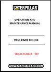 Discover the essential CAT 793F CMD Truck Operation and Maintenance Manual, specifically designed for serial number RBT. This comprehensive guide is your go-to resource for understanding the intricate workings of your CAT 793F truck, ensuring optimal performance and longevity.