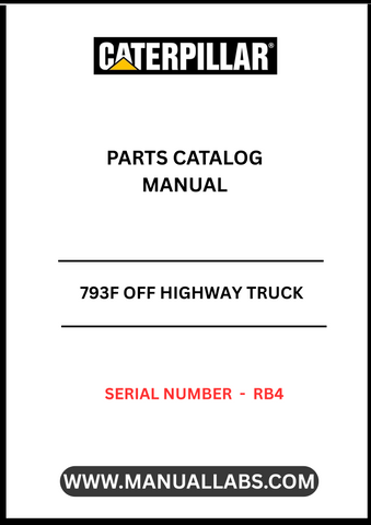 Discover the essential CAT 793F Off Highway Truck Parts Catalog Manual, specifically designed for serial number RB4. This comprehensive manual is your go-to resource for identifying and sourcing the right parts for your heavy-duty truck, ensuring optimal performance and longevity.