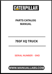Discover the essential CAT 793F XQ Truck Parts Catalog Manual, specifically designed for serial numbers S/N - SND. This comprehensive manual is your go-to resource for understanding the intricate components of the CAT 793F XQ truck, ensuring you have the right information at your fingertips for maintenance and repairs.