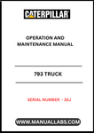 Discover the essential CAT 793 Truck Operation and Maintenance Manual, specifically designed for serial number 3SJ. This comprehensive guide is your go-to resource for understanding the intricate workings of your CAT 793 truck, ensuring optimal performance and longevity.