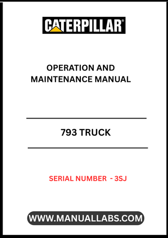 Discover the essential CAT 793 Truck Operation and Maintenance Manual, specifically designed for serial number 3SJ. This comprehensive guide is your go-to resource for understanding the intricate workings of your CAT 793 truck, ensuring optimal performance and longevity.