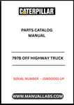 Discover the essential CAT 797B Off Highway Truck Parts Catalog Manual, designed specifically for serial numbers JSM00001 and up. This comprehensive manual is your go-to resource for identifying and sourcing the right parts for your heavy-duty truck, ensuring optimal performance and longevity.