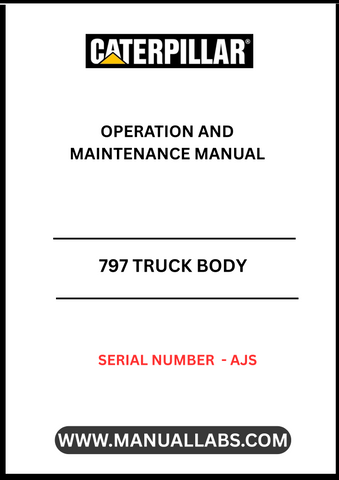 Enhance the performance and longevity of your CAT 797 Truck with the comprehensive Operation and Maintenance Manual, specifically designed for serial number AJSP. This essential guide provides detailed instructions and insights to ensure optimal operation, helping you maximize productivity on the job site.