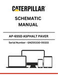 Discover the CAT AP-655D Asphalt Paver Schematic Manual for S/N GNZ00330-00333. Access detailed diagrams and specifications for optimal maintenance and operation.