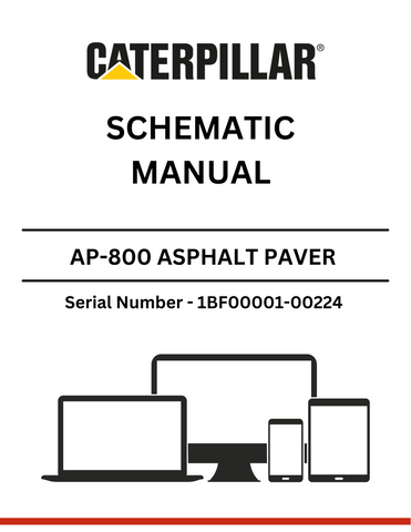 iscover the CAT AP-800 Asphalt Paver Schematic Manual for serial numbers 1BF00001-00224. Access detailed schematics and enhance your equipment knowledge.