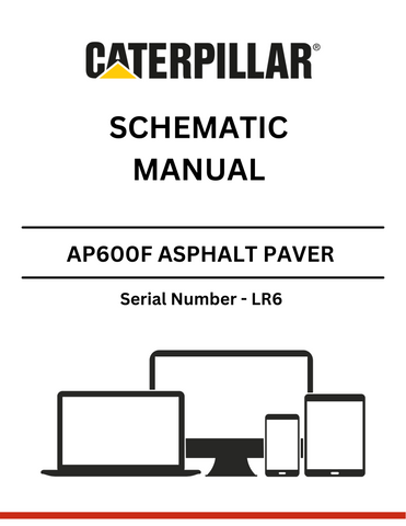 Discover the comprehensive schematic manual for the CAT AP600F Asphalt Paver, S/N - LR6. Enhance your understanding and maintenance of this essential machinery.