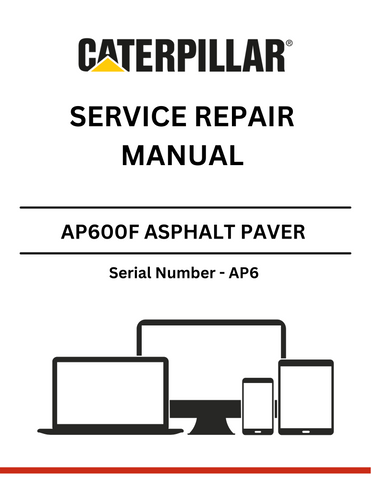 Discover the comprehensive service repair manual for the CAT AP600F Asphalt Paver. Access detailed instructions and troubleshooting tips for S/N - AP6.