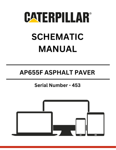 Discover the CAT AP655F Asphalt Paver Schematic Manual (S/N - 453). Access detailed diagrams and specifications to enhance your equipment maintenance and operation.