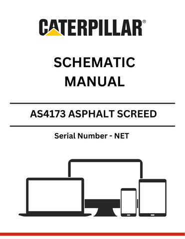 Discover the CAT AS4173 Asphalt Screed Schematic Manual S/N - NET. Access detailed schematics and technical insights for optimal asphalt screed performance.