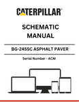 Discover the CAT BG-2455C Asphalt Paver Schematic Manual (S/N - ACM) for detailed insights and technical specifications to enhance your paving projects.