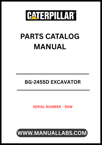 Discover the essential CAT BG-2455D Excavator Parts Catalog Manual, specifically designed for serial number BXW. This comprehensive manual is your go-to resource for identifying and sourcing the right parts for your excavator, ensuring optimal performance and longevity.