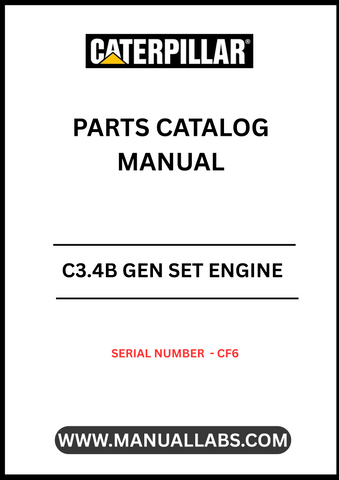 Discover the essential CAT C3.4B Gen Set Engine Parts Catalog Manual, specifically designed for serial number CF6. This comprehensive manual serves as a vital resource for technicians and engineers, providing detailed information on parts, specifications, and maintenance procedures.