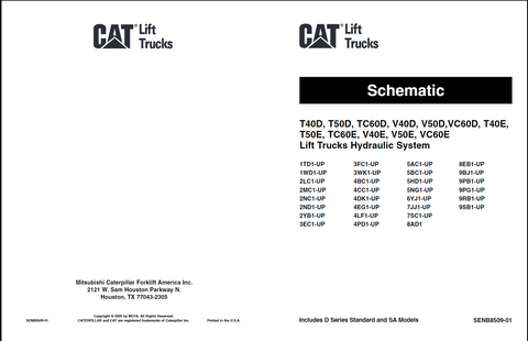 (CAT) Caterpillar V40E, V50E Forklift Service Repair Manual - PDF File 