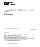 This (CAT) Caterpillar EC15N forklift manual is a PDF download that provides comprehensive instructions for operation and maintenance. With this expert guide, you can easily learn how to operate and maintain your forklift to maximize efficiency and extend its lifespan. Perfect for forklift owners and operators looking for scientific and fact-based information.