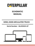 Discover the CAT D25D and D30D articulated truck schematic manual (3AJ00415-UP) powered by the reliable 3306 engine. Essential resource for operators and technicians.