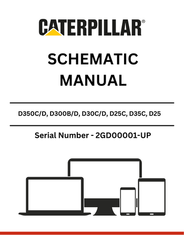 Discover detailed schematic manuals for CAT D350C/D, D300B/D, D30C/D, D25C, D35C, and D25D articulated dump trucks powered by the 3306B engine.