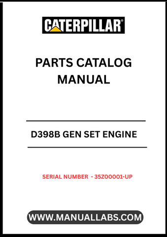  Enhance the performance and longevity of your CAT D398B GEN SET with our comprehensive Engine Parts Catalog Manual. Designed specifically for serial numbers 35Z00001 and up, this manual serves as an essential resource for identifying and sourcing the right parts for your engine, ensuring optimal functionality and reliability.