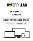 Discover the CAT D400E Articulated Truck Schematic Manual for models S/N 2YR00001 and up, powered by the reliable 3406 engine. Essential for maintenance.