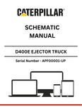 Discover the CAT D400E Series II Ejector Truck Schematic Manual for S/N APF00001-UP, powered by the 3406E engine. Essential resource for operators and technicians.