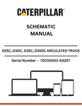 Discover the comprehensive schematic manual for CAT D25C, D30C, D35C, and D350C articulated dump trucks powered by the 3306 engine.
