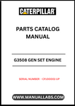 Discover the essential CAT G3508 Gen Set Engine Parts Catalog Manual, designed specifically for serial numbers CPJ00001 and up. This comprehensive manual serves as a vital resource for technicians and engineers, providing detailed information on parts, specifications, and maintenance procedures to ensure optimal performance of your engine.