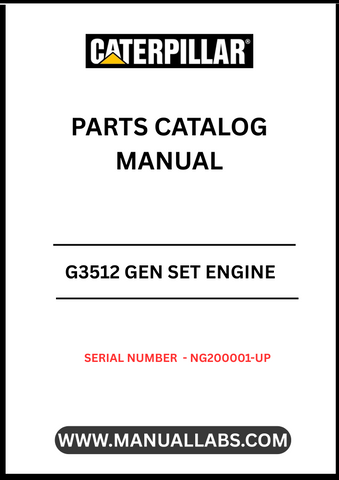 Discover the essential CAT G3512 Gen Set Engine Parts Catalog Manual, designed specifically for serial numbers NG200001 and up. This comprehensive manual serves as a vital resource for technicians and engineers, providing detailed information on parts, specifications, and maintenance procedures to ensure optimal performance of your engine.