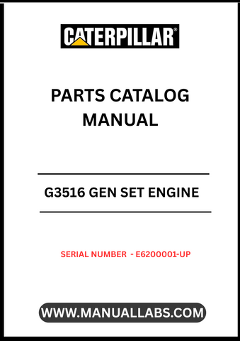 Discover the essential CAT G3516 Gen Set Engine Parts Catalog Manual, specifically designed for serial numbers E6200001 and up. This comprehensive manual serves as your go-to resource for identifying and sourcing the right parts for your engine, ensuring optimal performance and longevity.