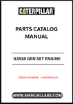 Enhance your maintenance and repair capabilities with the CAT G3516 Gen Set Engine Parts Catalog Manual, specifically designed for serial numbers L6F00001 and up. This comprehensive manual provides detailed diagrams, part numbers, and specifications, ensuring you have all the information needed to keep your engine running smoothly.
