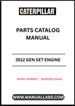 Discover the essential CAT 3512 Gen Set Engine Parts Catalog Manual, specifically designed for serial numbers 24Z00001-01316. This comprehensive manual serves as a vital resource for technicians and engineers, providing detailed information on parts, specifications, and maintenance procedures to ensure optimal performance of your engine.