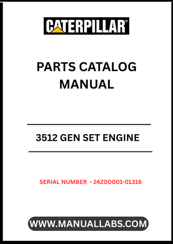  Enhance your maintenance and repair capabilities with the CAT 3512 Gen Set Engine Parts Catalog Manual, specifically designed for serial numbers 24Z00001-01316. This comprehensive manual serves as an essential resource for identifying and sourcing the right parts for your engine, ensuring optimal performance and longevity.
