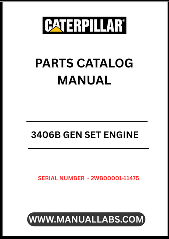 Discover the essential CAT 3406B Gen Set Engine Parts Catalog Manual, specifically designed for serial numbers 2WB00001-11475. This comprehensive manual serves as a vital resource for anyone looking to maintain or repair their CAT 3406B engine, ensuring optimal performance and longevity.