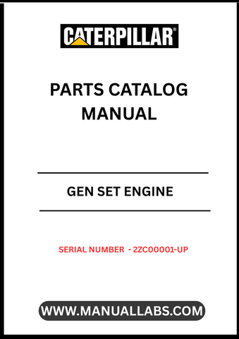 Discover the essential CAT Gen Set Engine Parts Catalog Manual, designed specifically for serial numbers 2ZC00001 and up. This comprehensive manual serves as your go-to resource for identifying and sourcing the right parts for your CAT generator set, ensuring optimal performance and longevity.