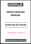 Discover the essential CAT D379B Gen Set Engine Parts Catalog Manual, designed specifically for serial numbers 34Z00001 and up. This comprehensive manual is your go-to resource for identifying and sourcing the right parts for your engine, ensuring optimal performance and longevity.