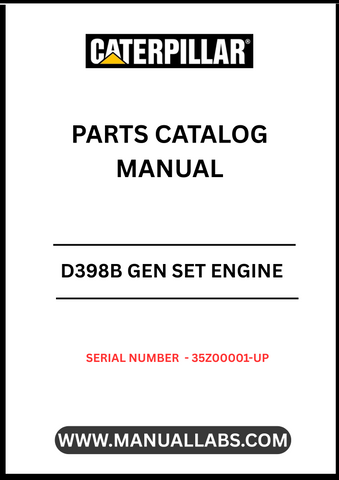 Discover the essential CAT D398B Gen Set Engine Parts Catalog Manual, designed specifically for serial numbers 35Z00001 and up. This comprehensive manual serves as a vital resource for technicians and engineers, providing detailed diagrams and specifications to ensure accurate repairs and maintenance of your engine.
